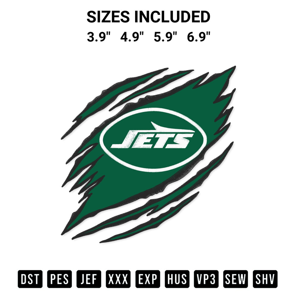 Looking for the perfect pattern? Download the New York Jets Claw Embroidery Design embroidery design today at Designspacks.com. Crisp, clean stitching guaranteed. Available sizes: 3.9", 4.9", 5.9", 6.9".