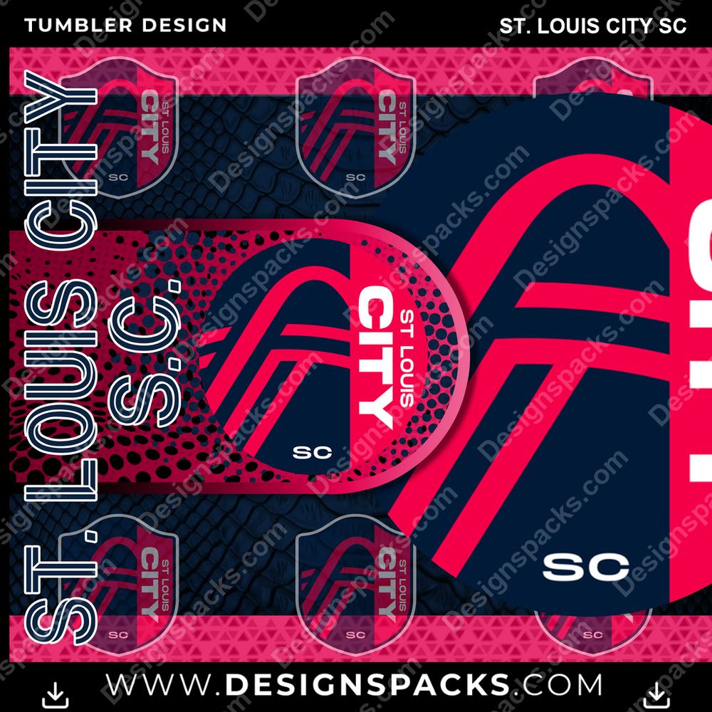 Soccer Hyper St. Louis City SC Tumbler Digital Wrap Design