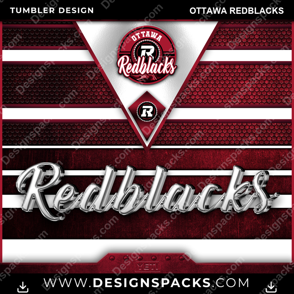 Canada Football YETI Ottawa Redblacks Tumbler Digital Wrap Design