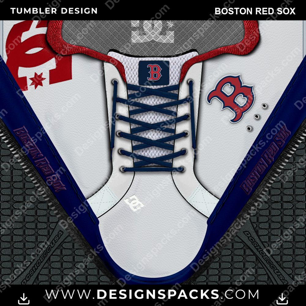 Béisbol DC Zapatilla Boston Red Sox Tumbler Diseño Digital Envolvente