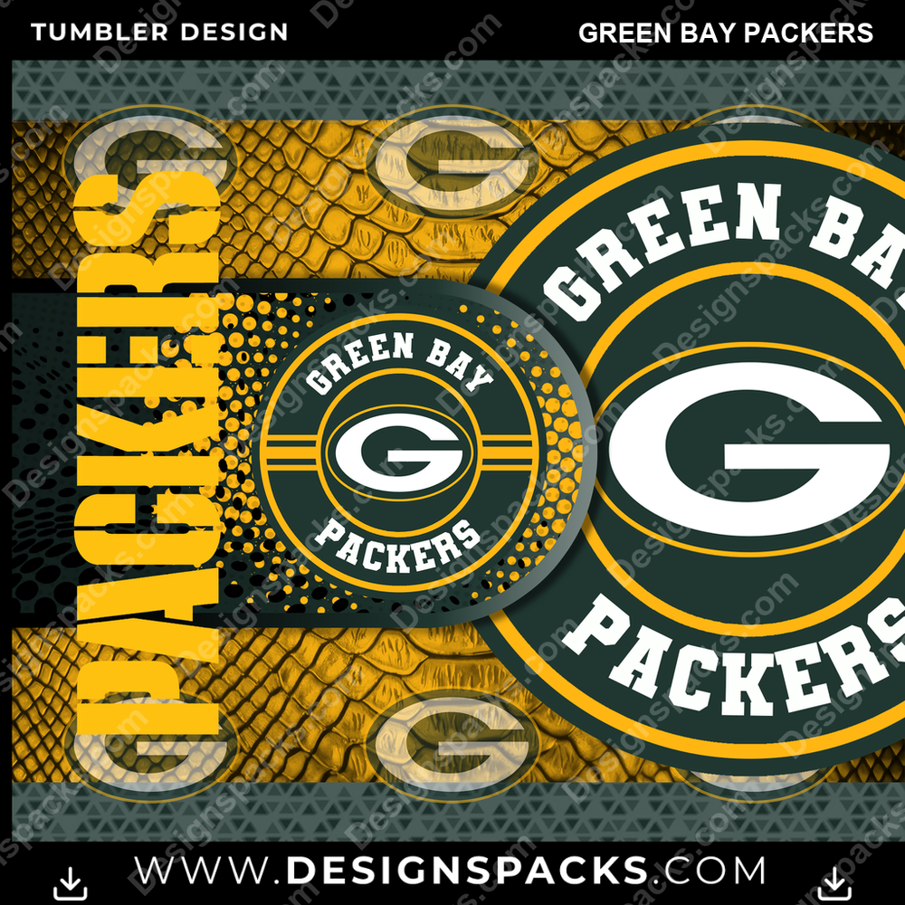 Football Hyper Green Bay Packers Trinkbecher Digitales Wickeldesign