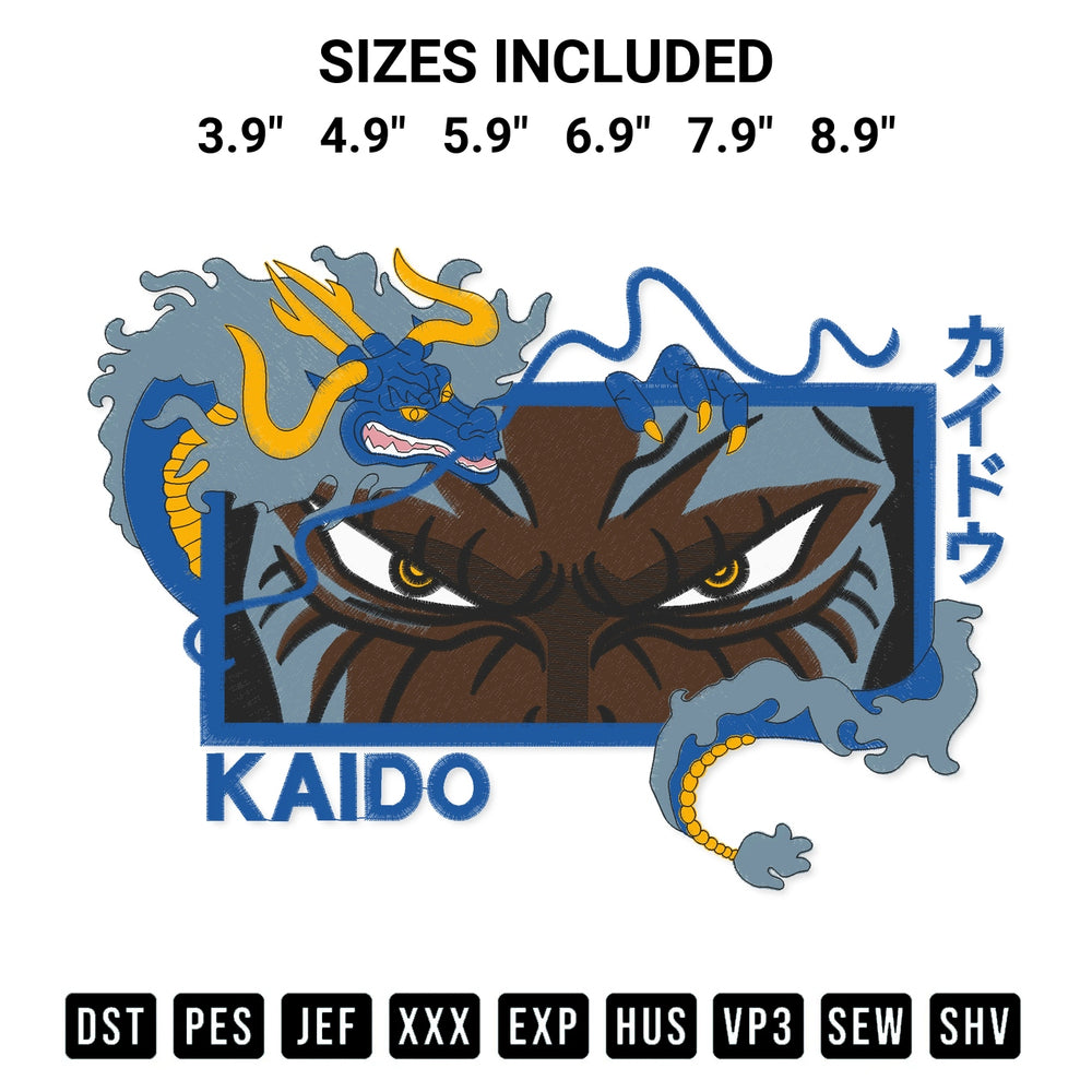 Download the Kaido Dragon Embroidery Design machine embroidery design exclusively at Designspacks.com. Premium digitized pattern for apparel and DIY crafts. Available sizes: 3.9", 4.9", 5.9", 6.9", 7.9", 8.9".