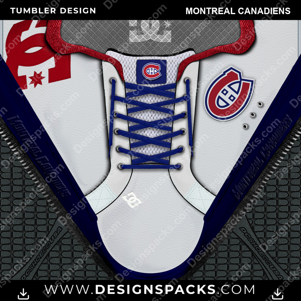 Ice Hockey DC Sneaker Montreal Canadiens NHL Hockey Tumbler Digital Wrap Design Download