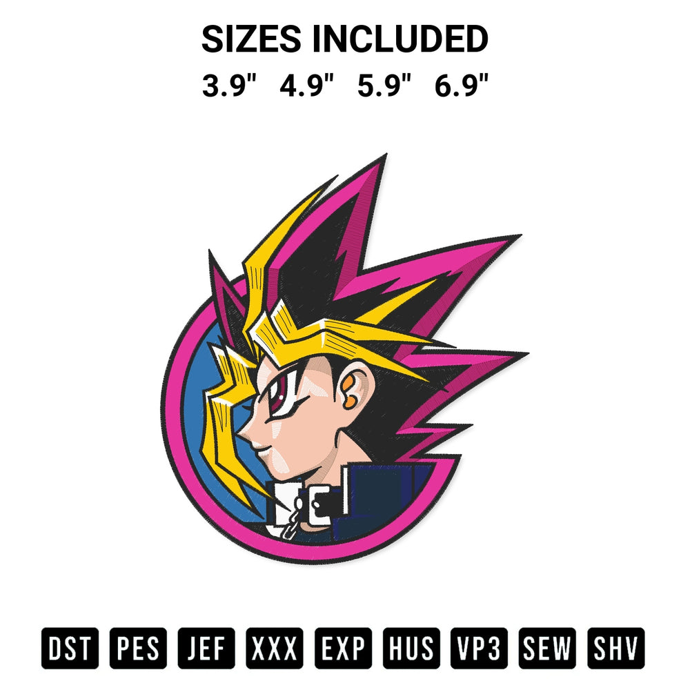 Looking for the perfect pattern? Download the Yu Gi Oh Anime Embroidery Design embroidery design today at Designspacks.com. Crisp, clean stitching guaranteed. Available sizes: 3.9", 4.9", 5.9", 6.9".