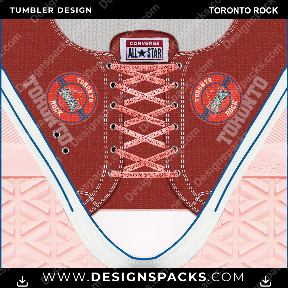 Lacrosse Converse Toronto Rock Tumbler Digital Wrap Design
