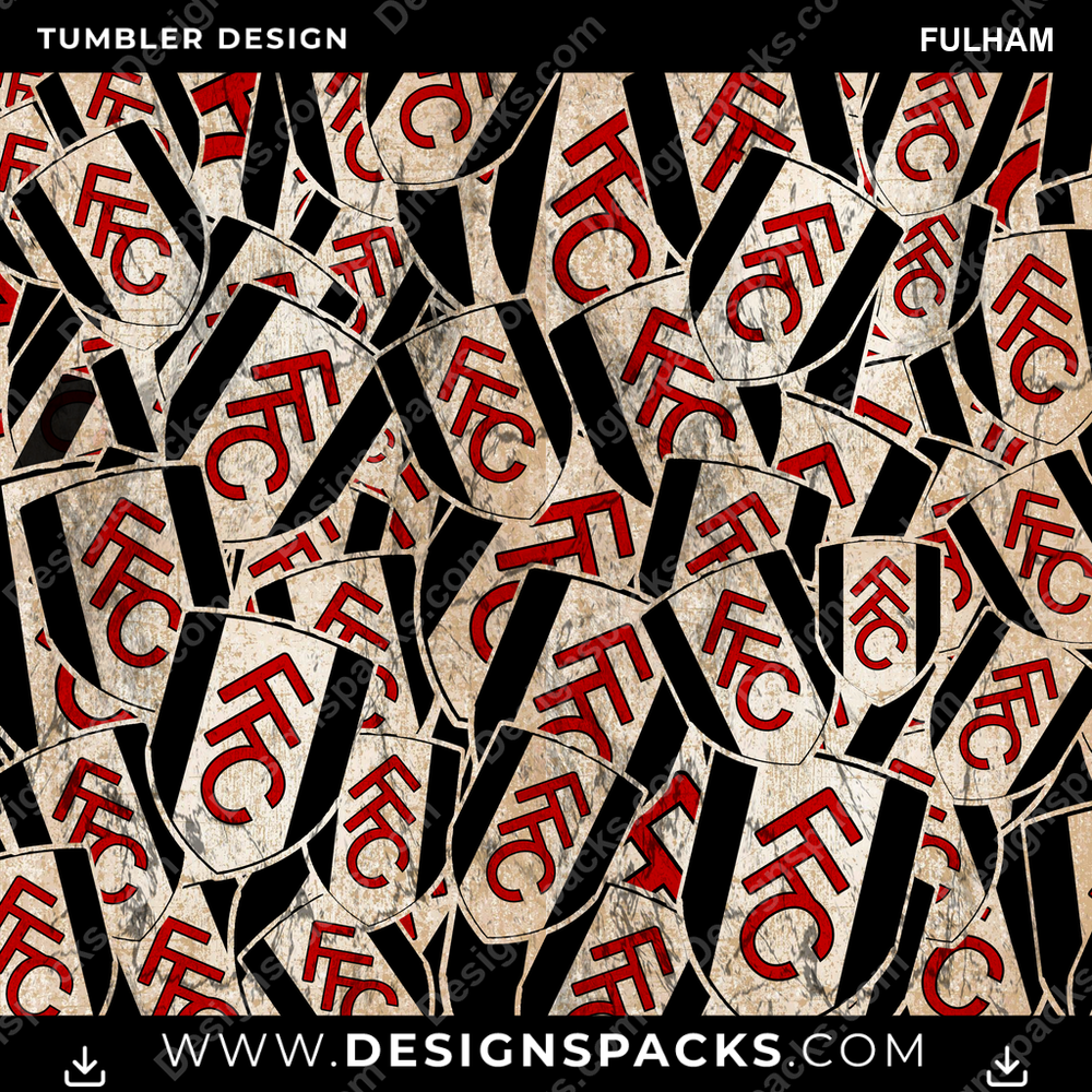 Soccer Logo BG Fulham Tumbler Digital Wrap Design
