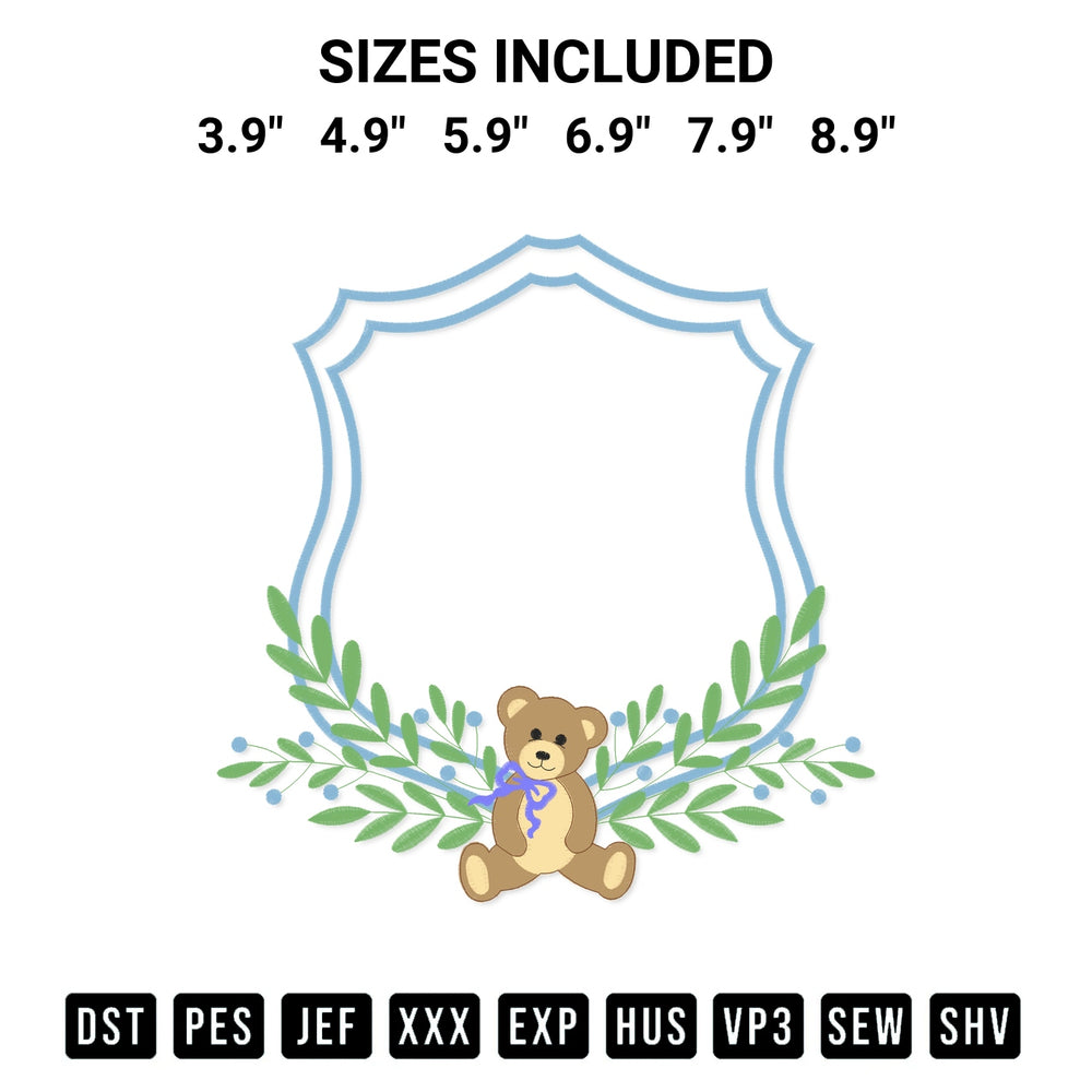 Discover the perfect addition to your crafting collection: Banner Frame Cute Bear Embroidery Design embroidery file. Instantly available at Designspacks.com. Available sizes: 3.9", 4.9", 5.9", 6.9", 7.9", 8.9".