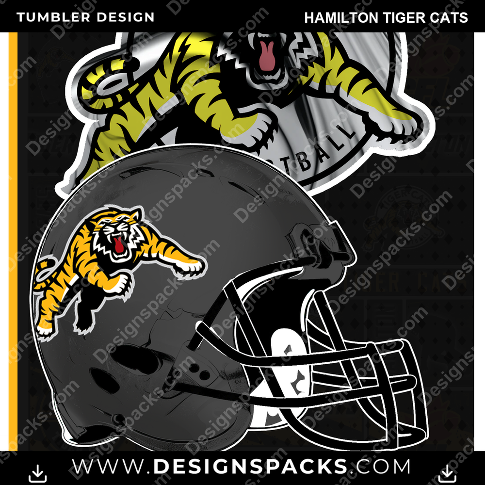 Canada Football Posters Hamilton Tiger Cats CFL Canada Tumbler Digital Wrap Design Download