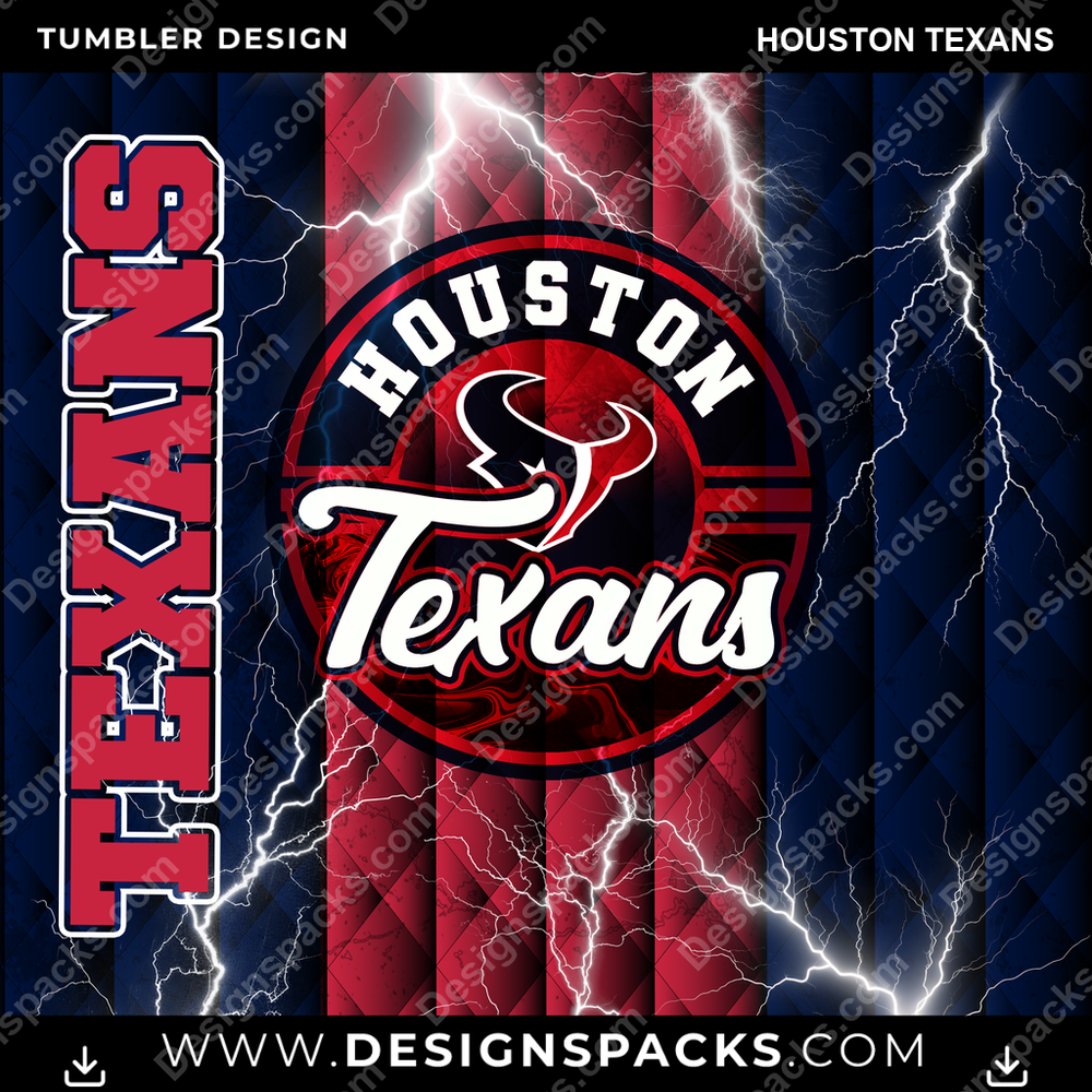 Football Diamond Houston Texans NFL Football Tumbler Digital Wrap Design Download