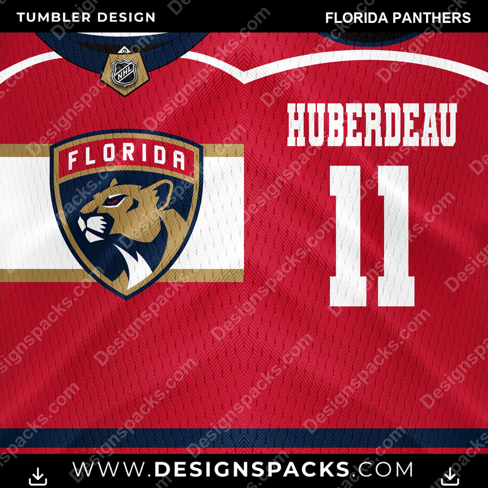 Ice Hockey Jersey Florida Panthers Tumbler Digital Wrap Design
