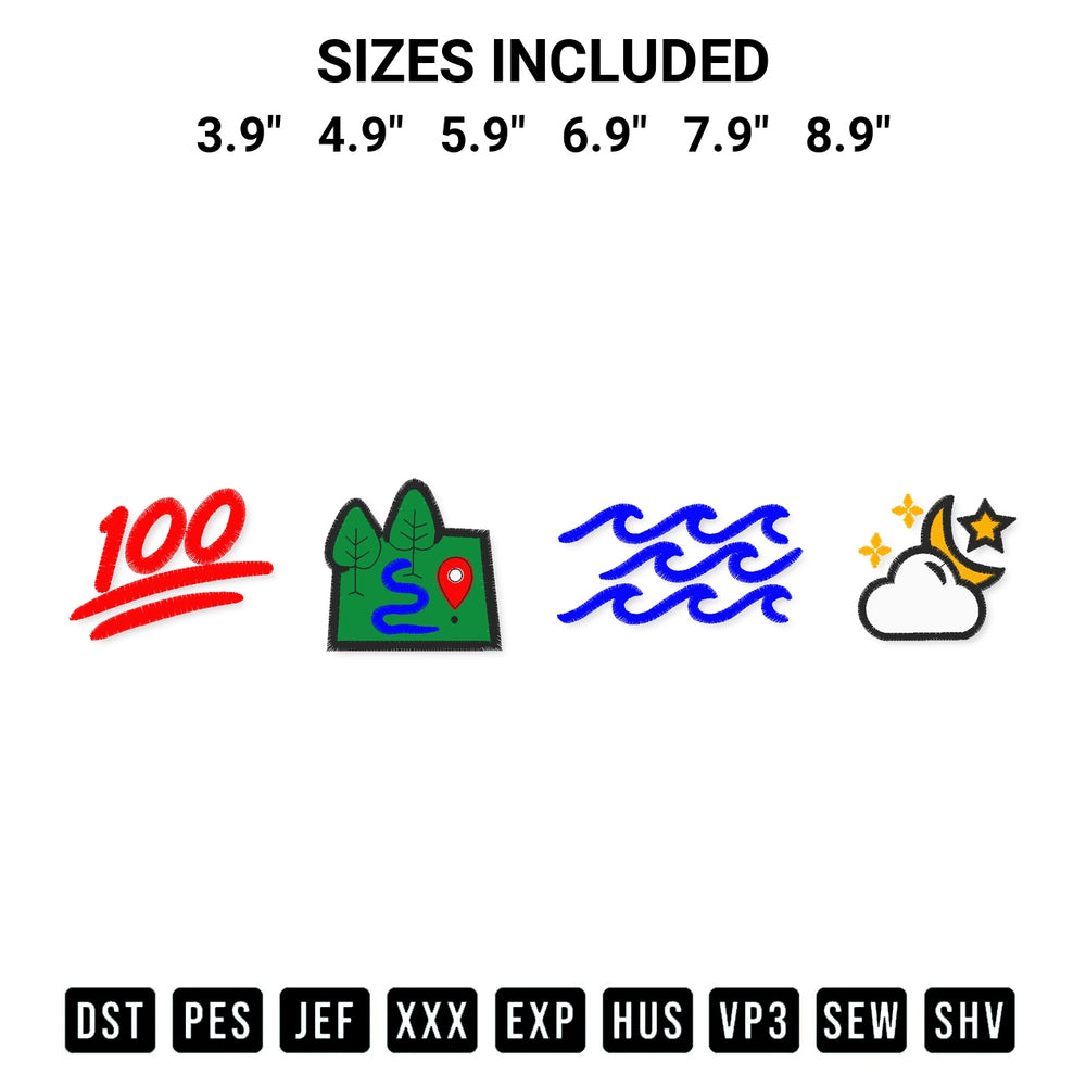 Elevate your next project with our 100 Waves Map Moon Embroidery Design embroidery file. Shop high-quality digital patterns instantly at Designspacks.com. Available sizes: 3.9", 4.9", 5.9", 6.9", 7.9", 8.9".