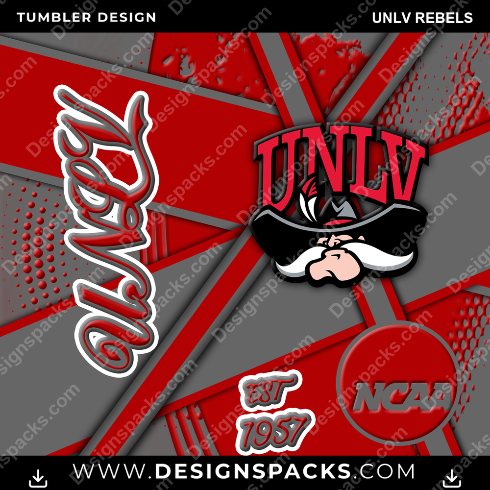College Sport Team Sport UNLV Rebels NCAA College Sport Tumbler Digital Wrap Design Download