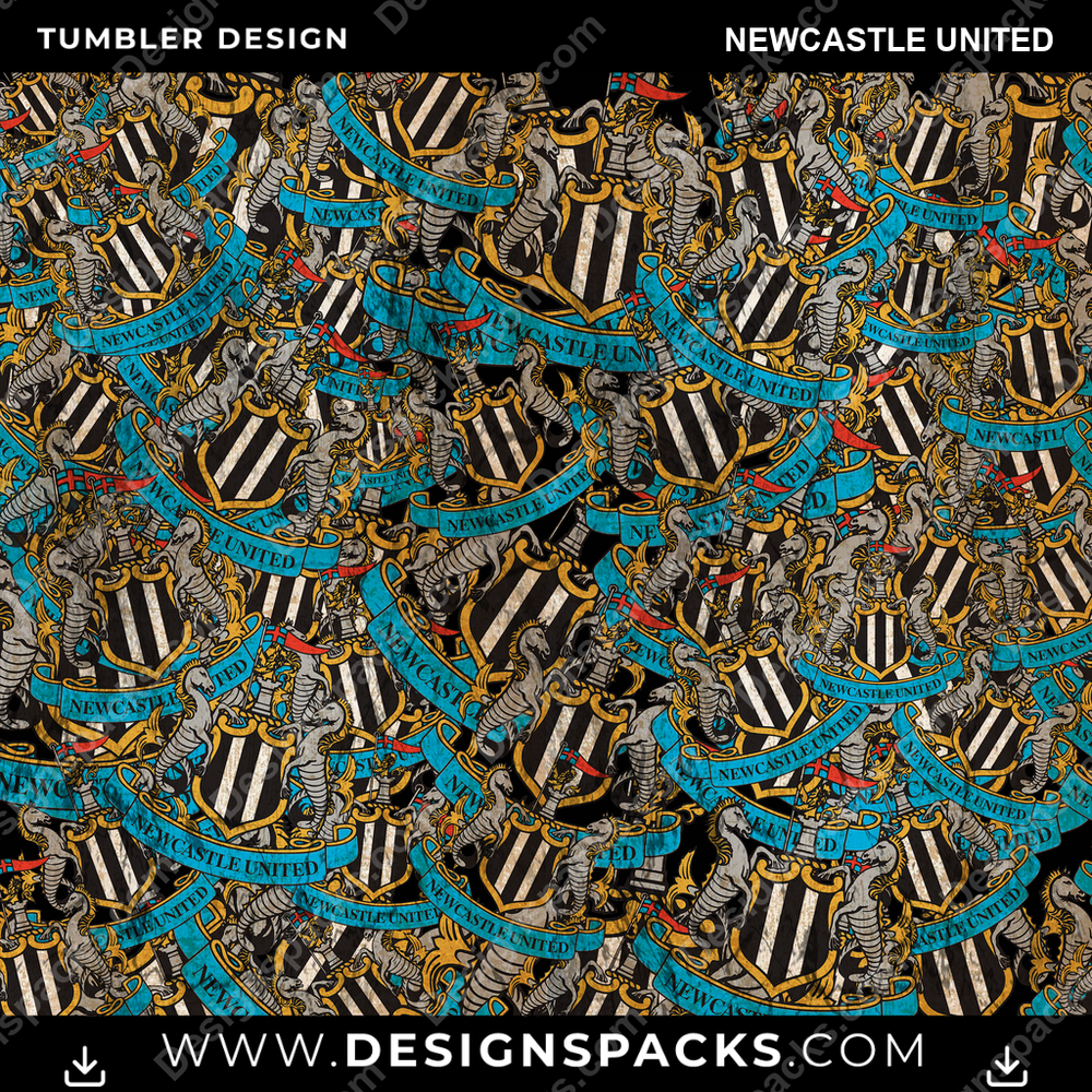 Soccer Logo BG Newcastle United Tumbler Digital Wrap Design
