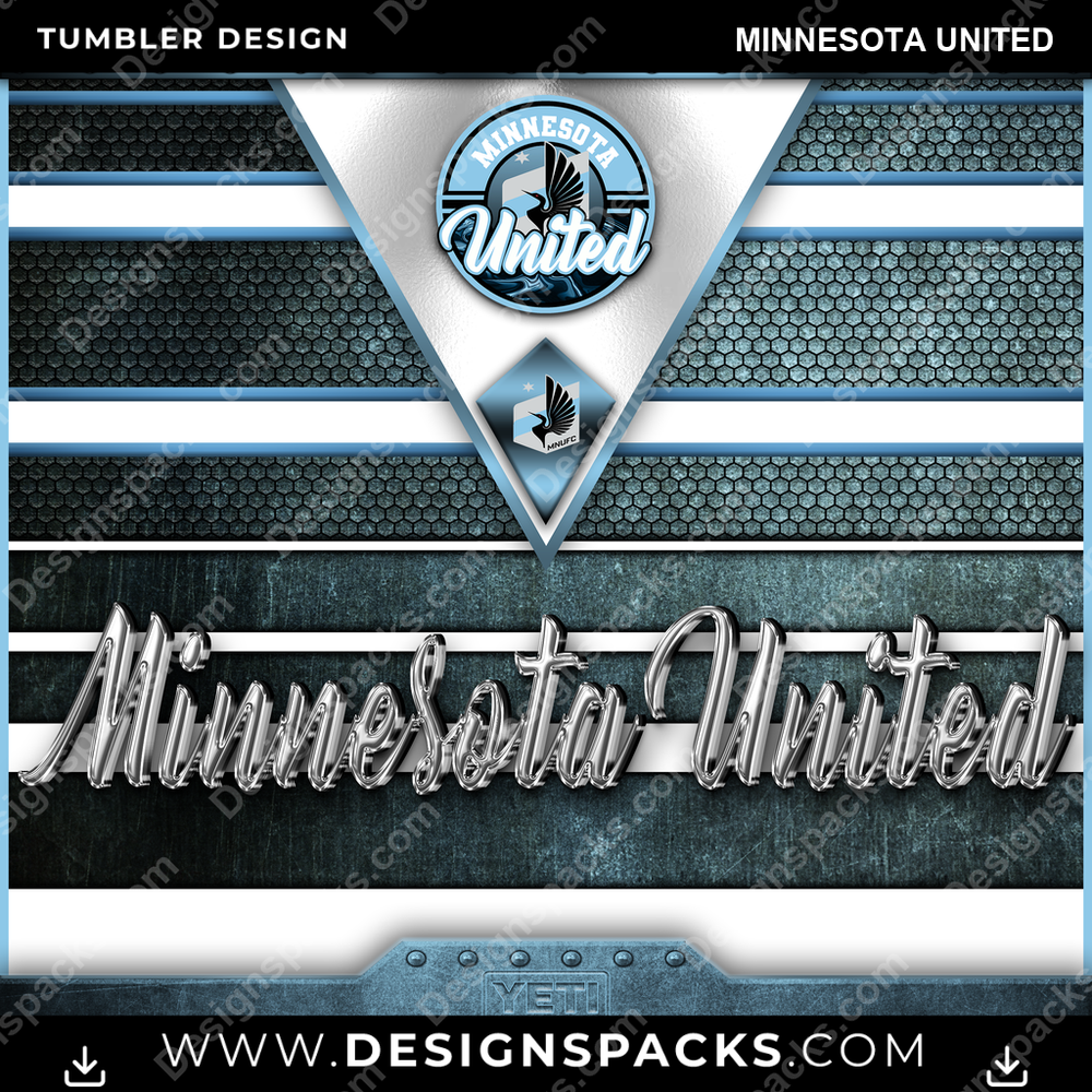 US Soccer YETI Minnesota United Tumbler Digital Wrap Design