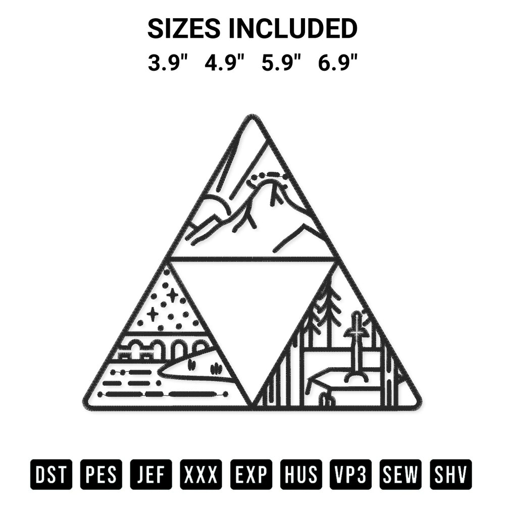 Transform your fabrics with the Zelda Minimalist Embroidery Design embroidery design. Instant access to premium digitized patterns at Designspacks.com. Available sizes: 3.9", 4.9", 5.9", 6.9".