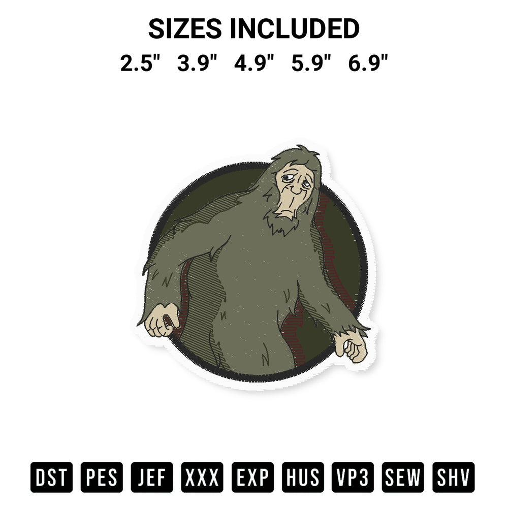 Create amazing crafts with the Ape Embroidery Design Embroidery Design embroidery file. High-quality digital download from Designspacks.com, perfect for beginners and pros. Available sizes: 2.5", 3.9", 4.9", 5.9", 6.9".
