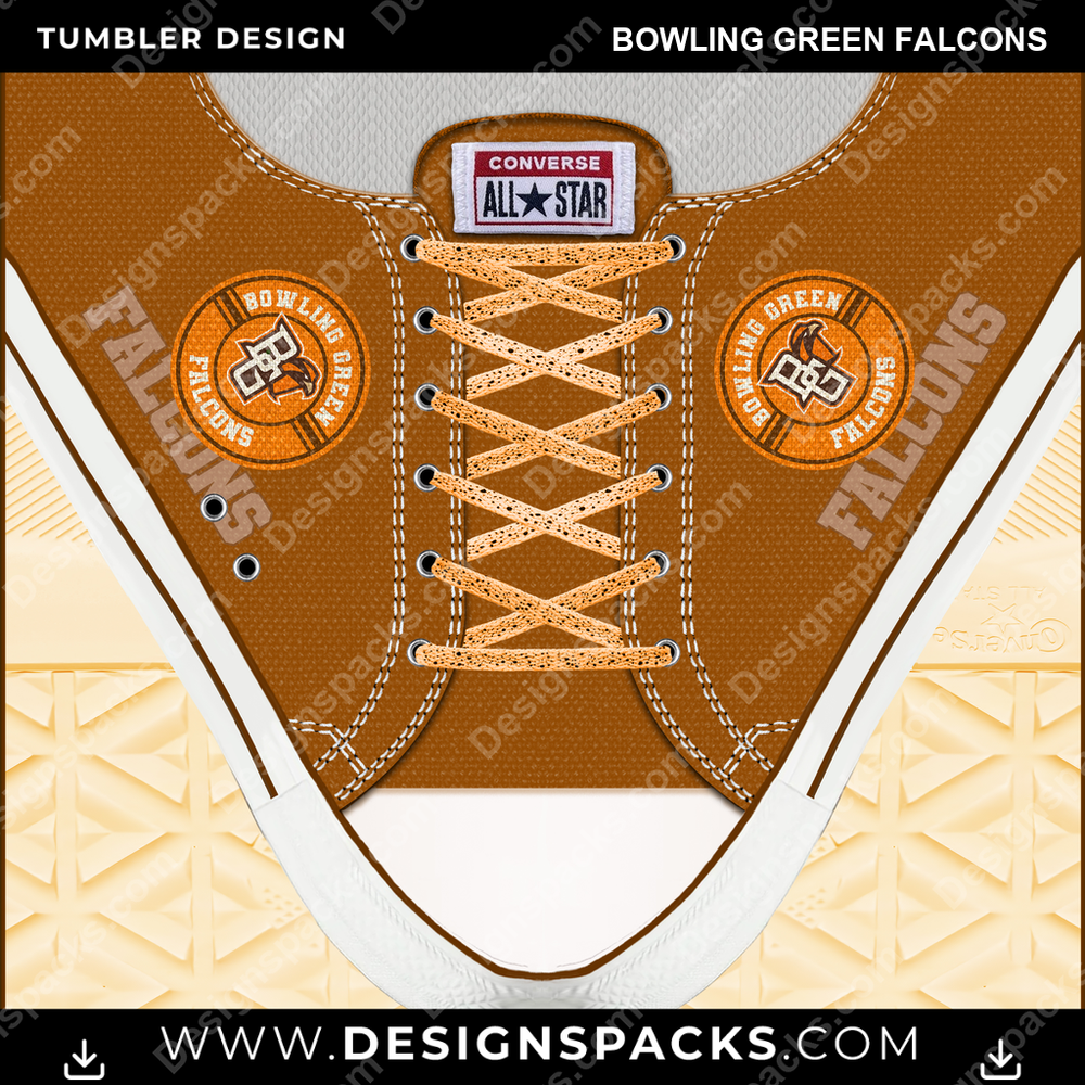 College Sport Converse Bowling Green Falcons NCAA College Sport Tumbler Digital Wrap Design Download