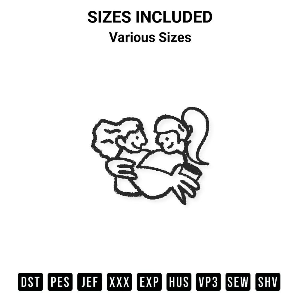 Looking for the perfect pattern? Download the Girl And Girl Silhouette Embroidery Design embroidery design today at Designspacks.com. Crisp, clean stitching guaranteed. Available sizes: Various Sizes.