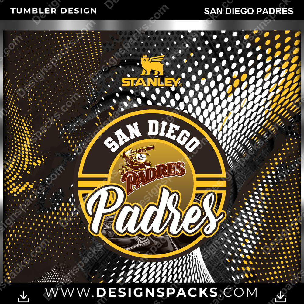 Baseball Stanley San Diego Padres Tumbler Digital Wrap Design