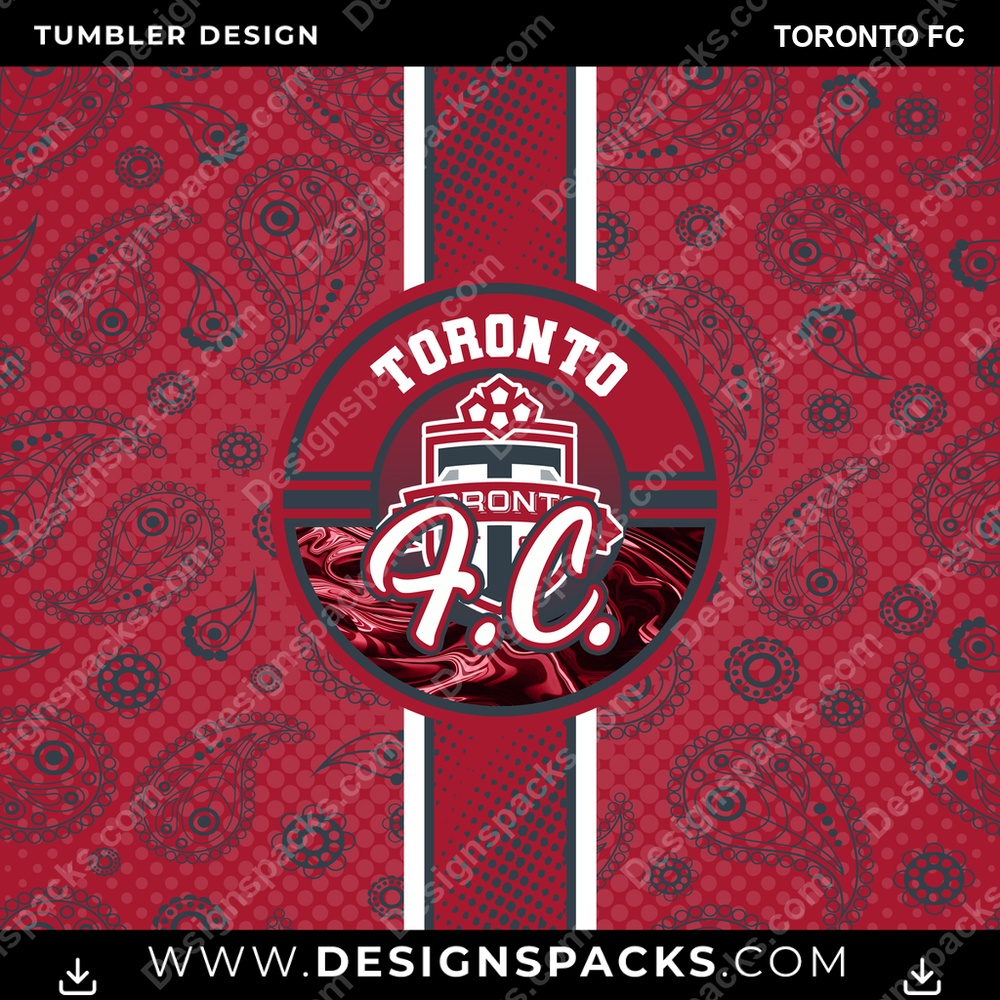 Soccer Handkerchief Toronto FC Tumbler Digital Wrap Design