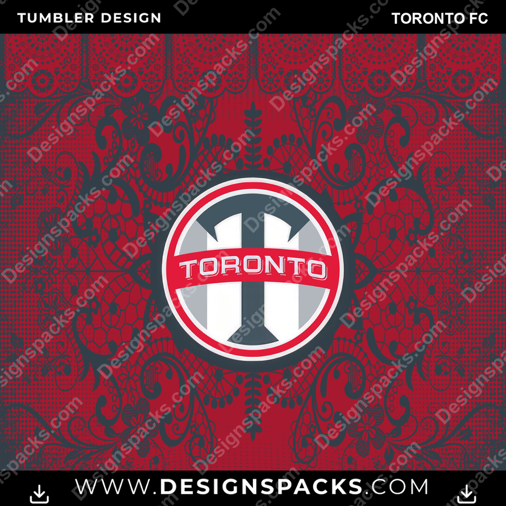 US Soccer Lace & Logo Toronto FC Tumbler Digital Wrap Design