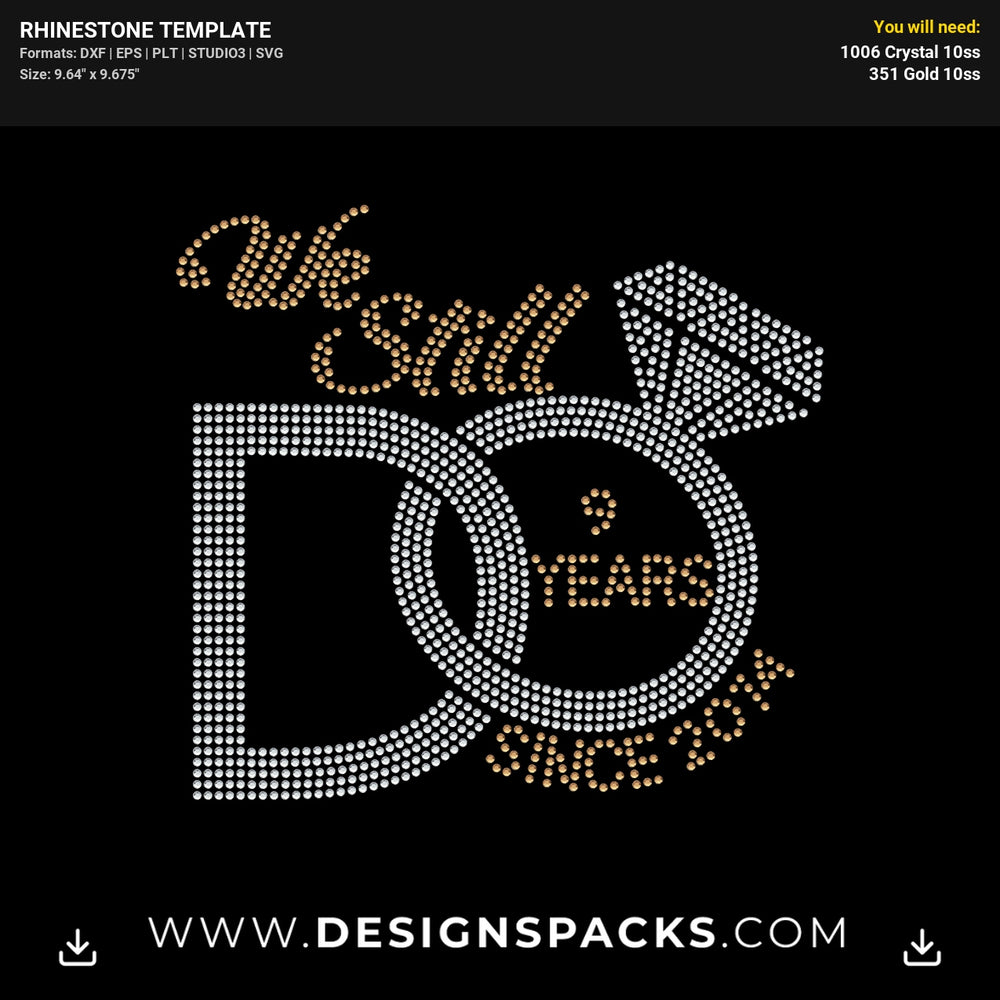 We Still Do Anniversary Rhinestone Digital Template