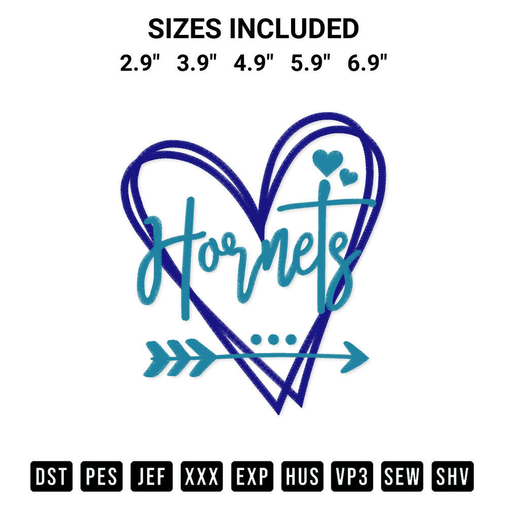 Stitch like a pro with the Charlotte Hornets Heart Embroidery Design embroidery pattern from Designspacks.com. High-quality digital machine embroidery file. Available sizes: 2.9", 3.9", 4.9", 5.9", 6.9".