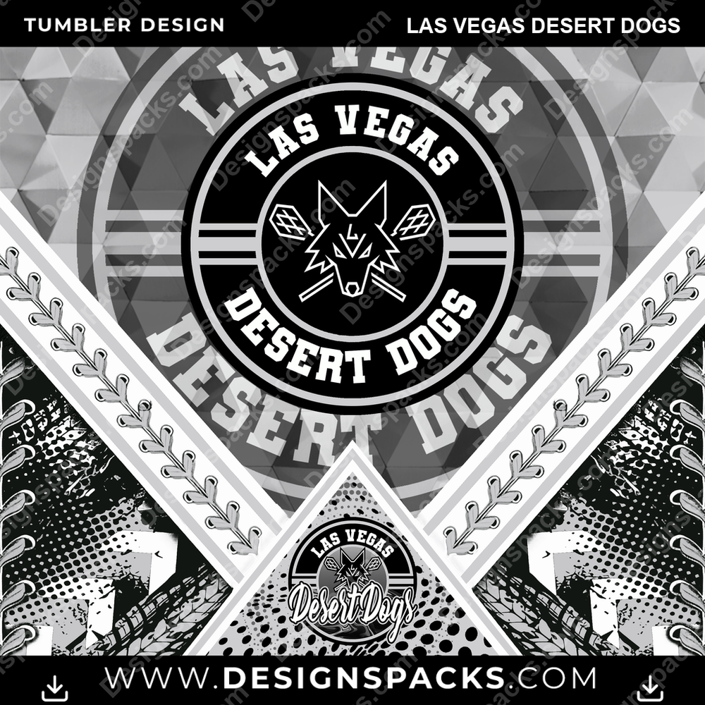 Lacrosse Diamond Las Vegas Desert Dogs PLL Lacrosse Tumbler Digital Wrap Design Download