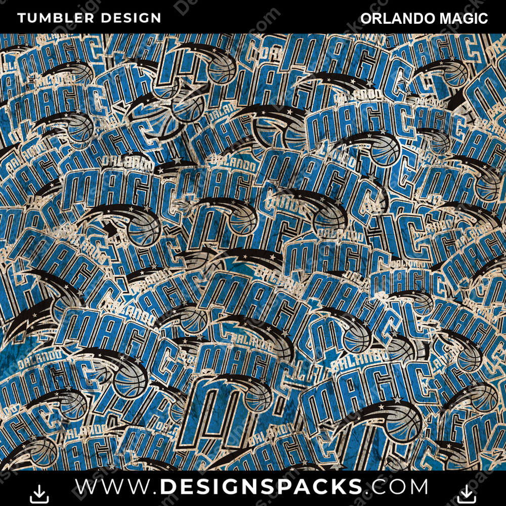 Basketball Logo BG Orlando Magic Tumbler Digital Wrap Design