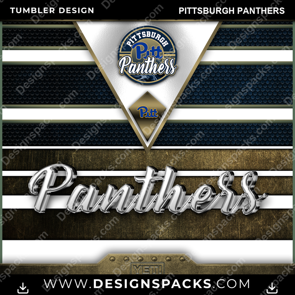 College Sport YETI Pittsburgh Panthers NCAA College Sport Tumbler Digital Wrap Design Download