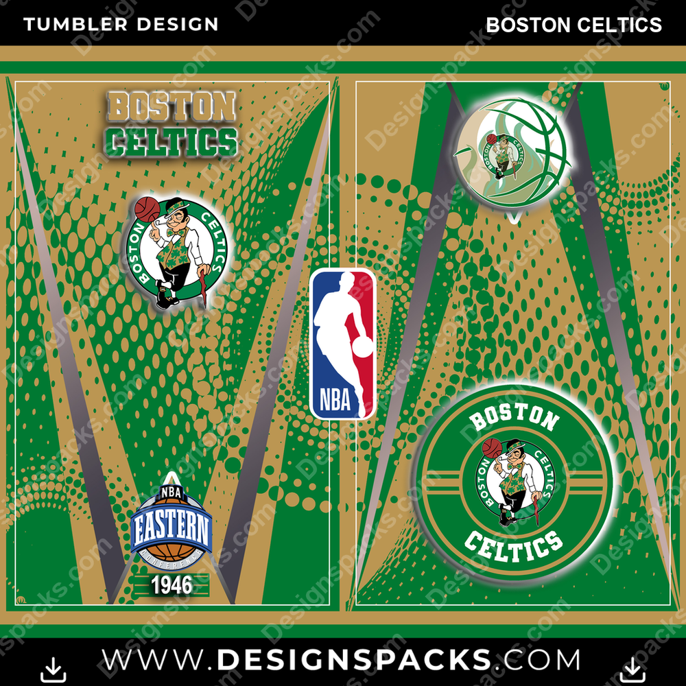 Basketball Team Logo Boston Celtics Tumbler Digital Wrap Design