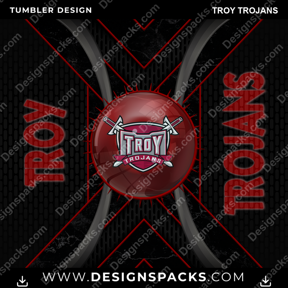 College Sport Metal Grating Troy Trojans NCAA College Sport Tumbler Digital Wrap Design Download