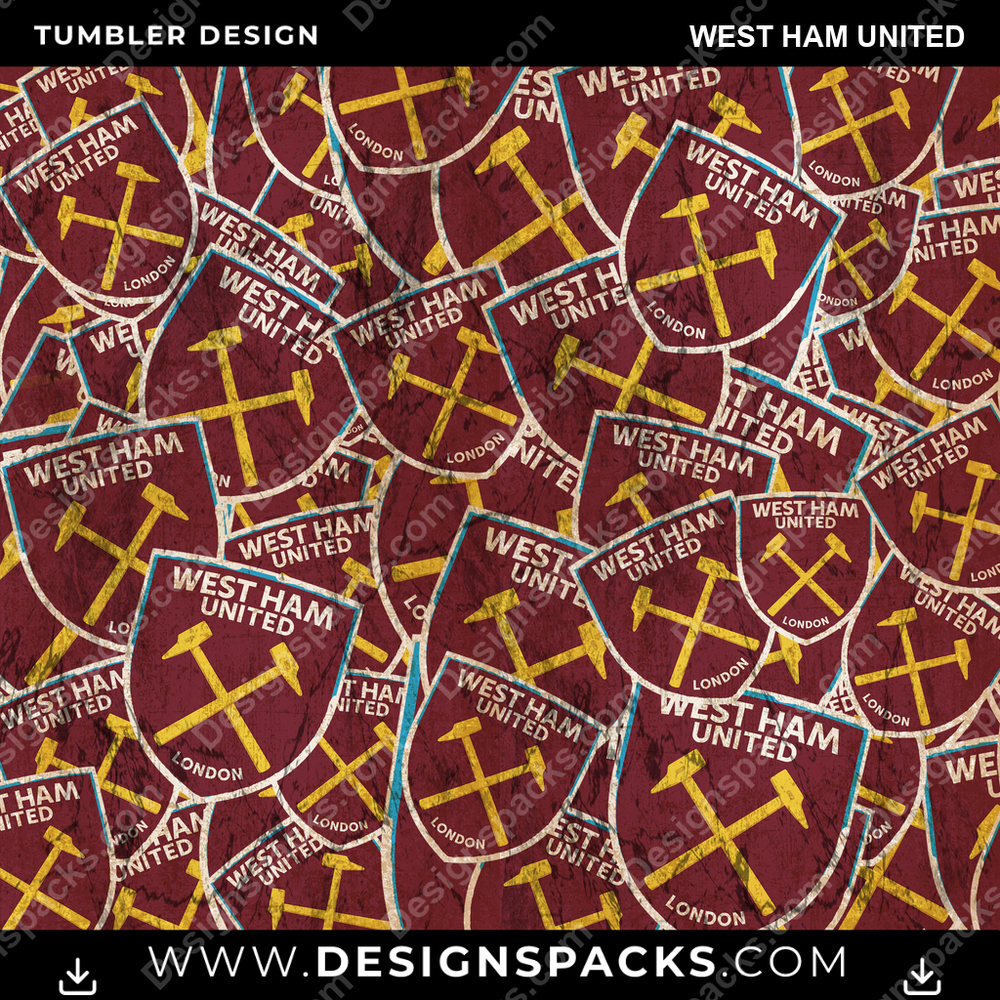 Soccer Logo BG West Ham United Tumbler Digital Wrap Design