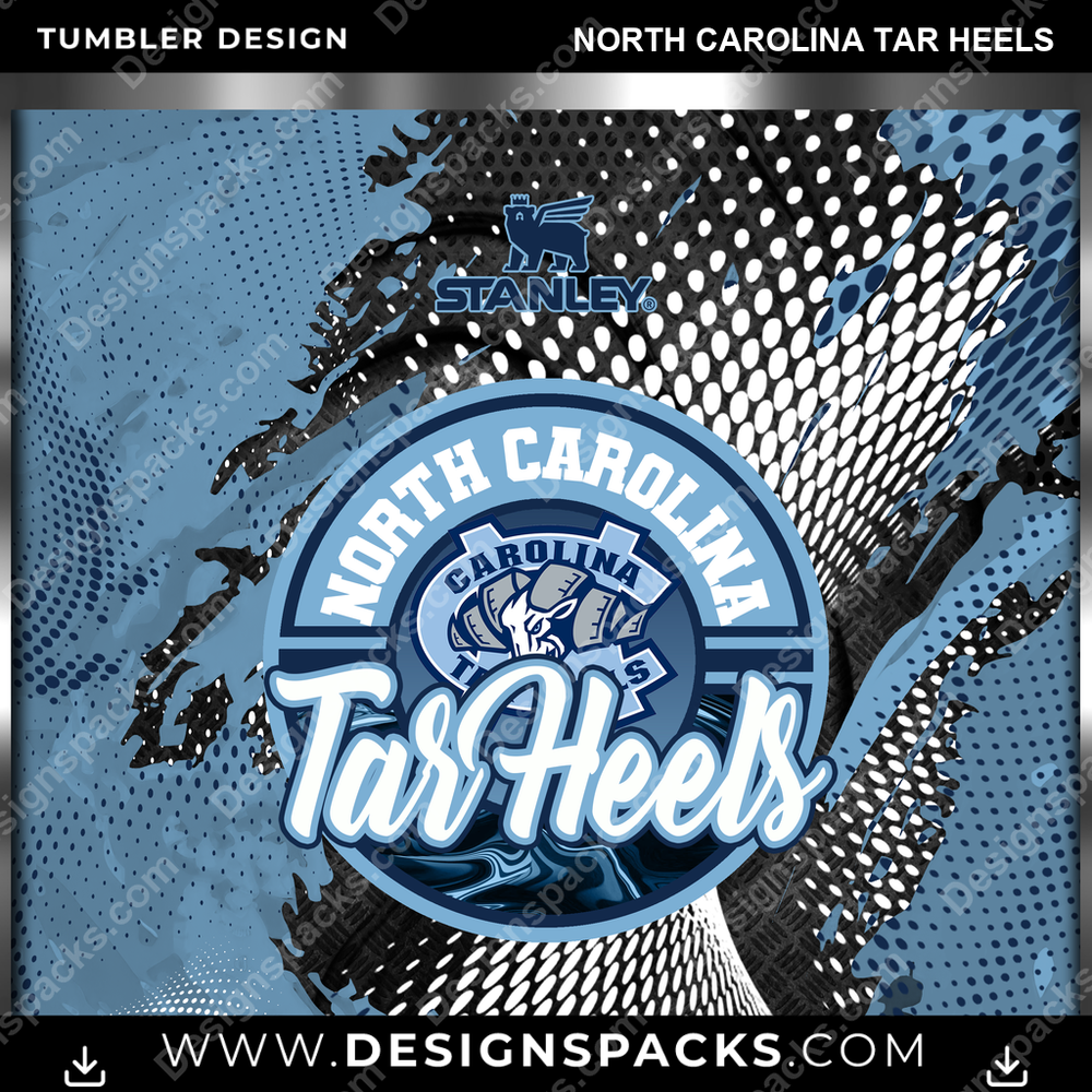 College Sport Stanley North Carolina Tar Heels NCAA College Sport Tumbler Digital Wrap Design Download