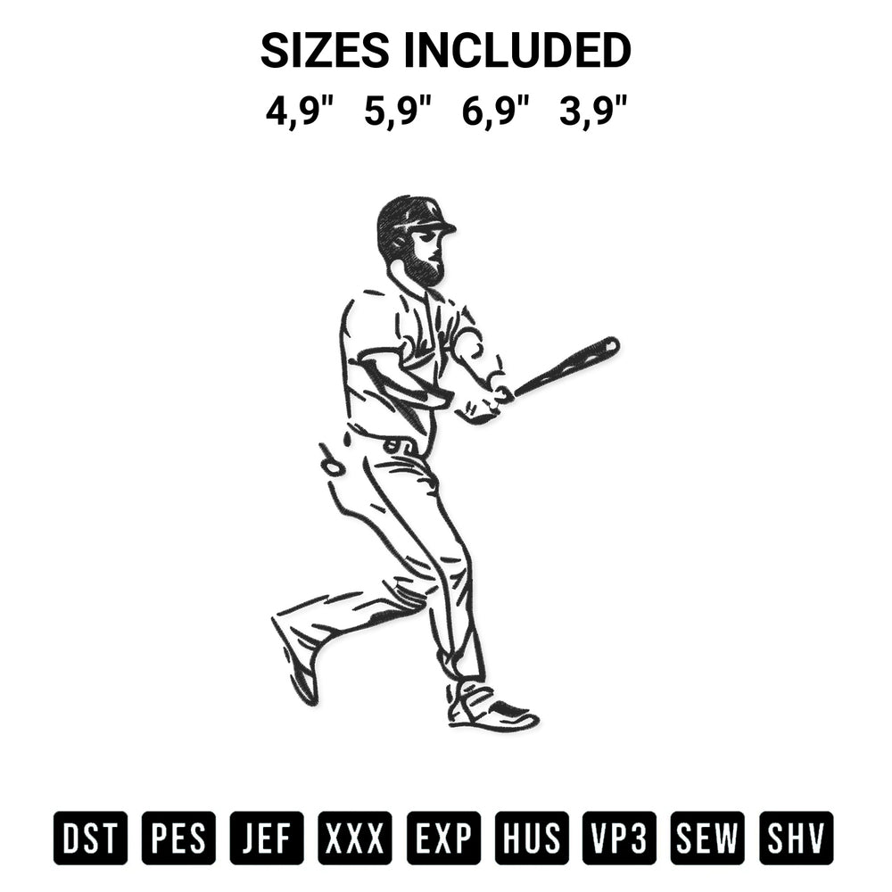 Looking for the perfect pattern? Download the Bryce Harper Mlb Baseball 2022 Philadelphia Phillies Baseball Logo Embroidery Design embroidery design today at Designspacks.com. Crisp, clean stitching guaranteed. Available sizes: 4,9", 5,9", 6,9", 3,9".
