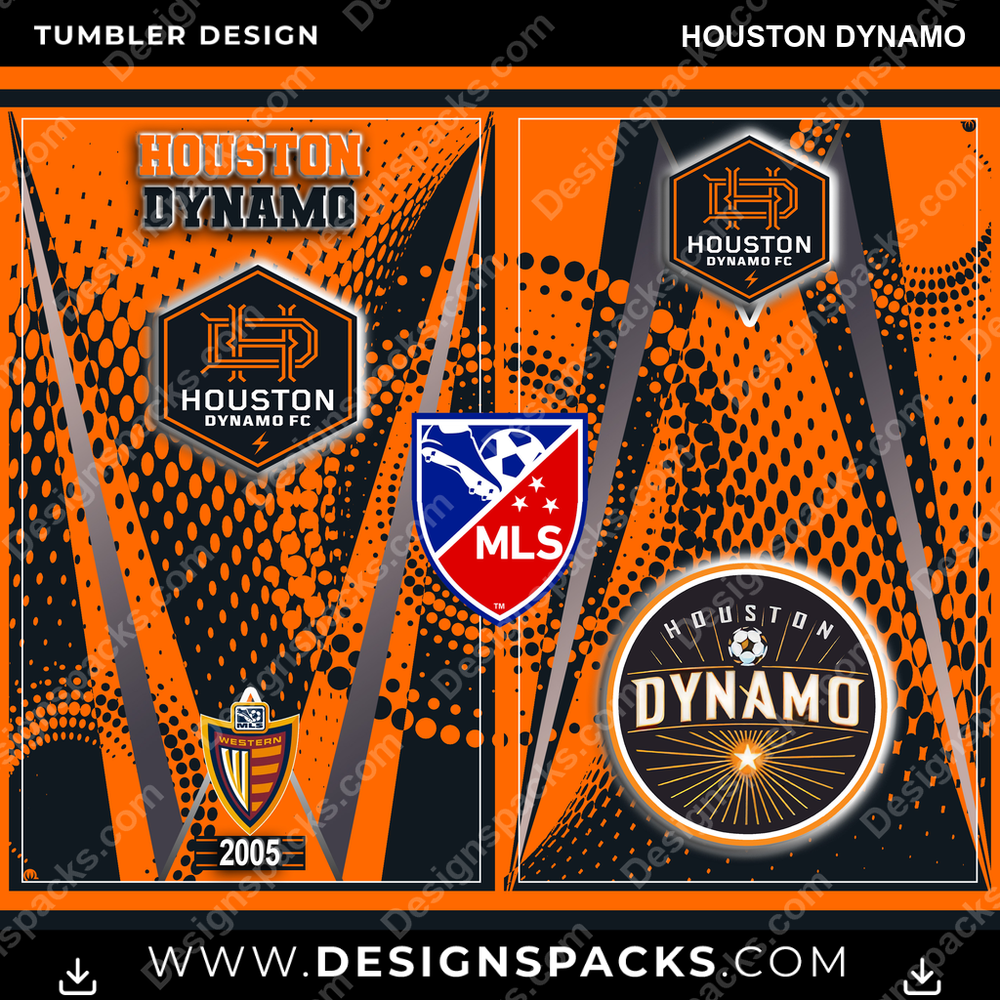 US Soccer Team Logo Houston Dynamo Tumbler Digital Wrap Design