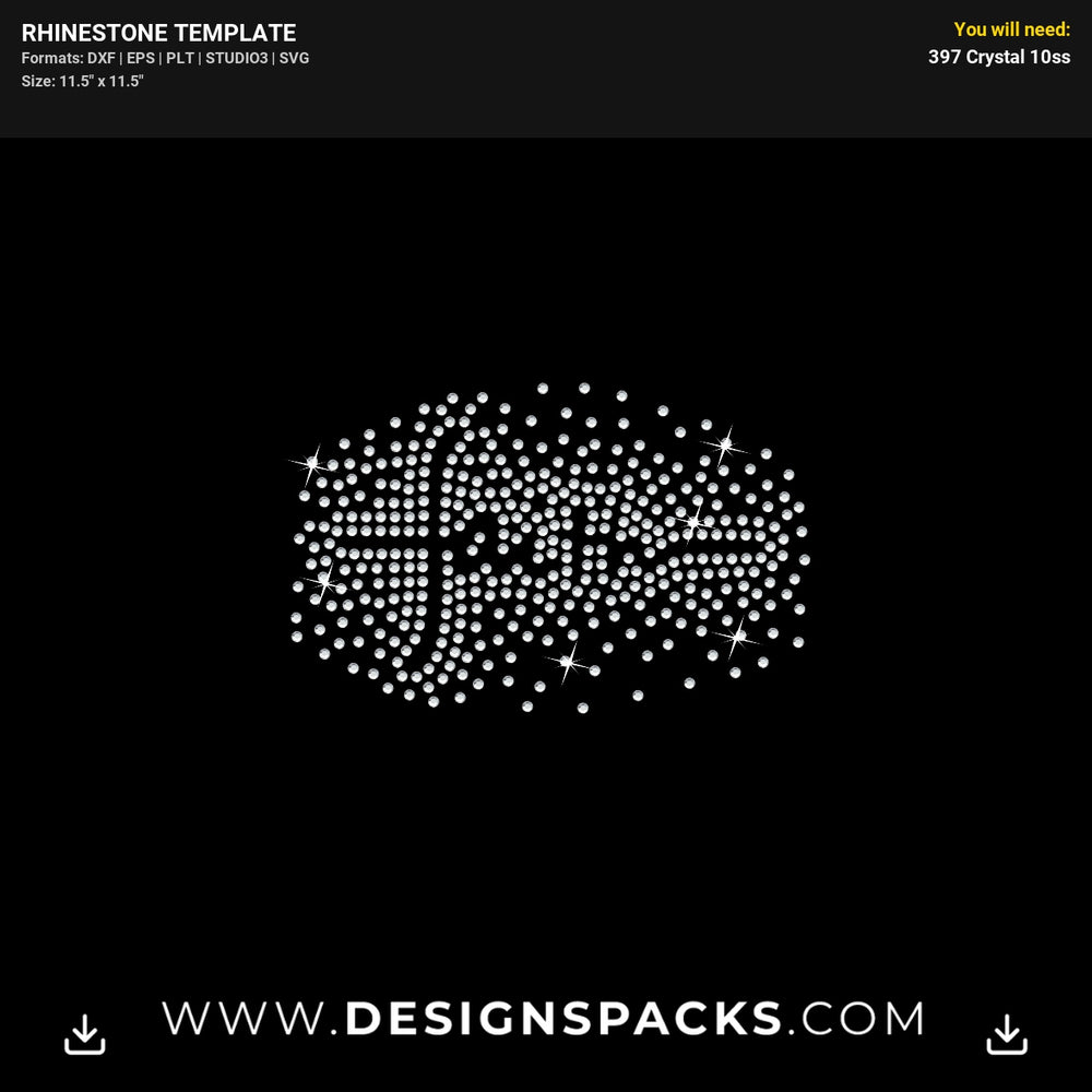Sparkle Faith Rhinestone Digital Template