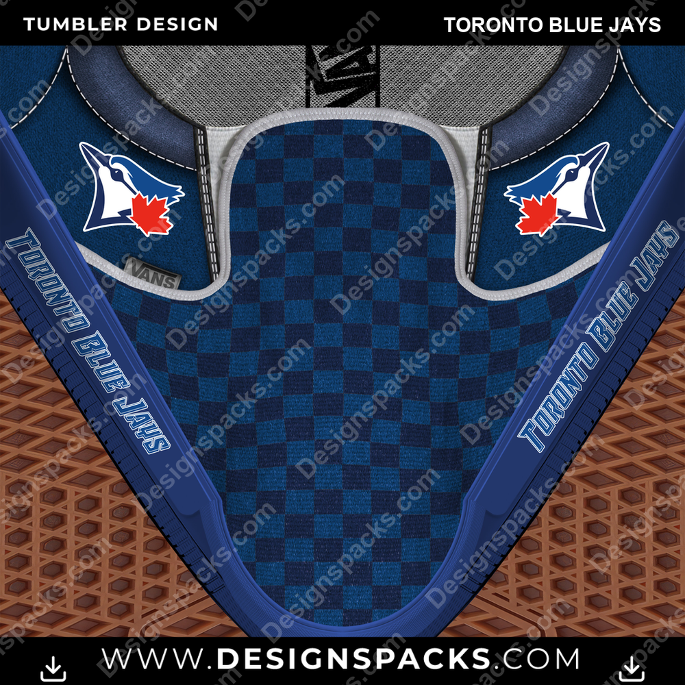 Baseball Vans Classic Toronto Blue Jays Tumbler Digital Wrap Design