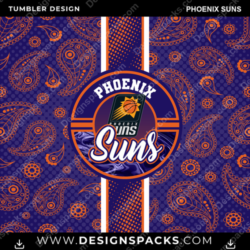 Basketball Handkerchief Phoenix Suns NBA Basketball Tumbler Digital Wrap Design Download