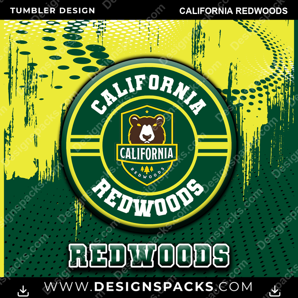 Lacrosse Dot Logo California Redwoods Tumbler Digital Wrap Design
