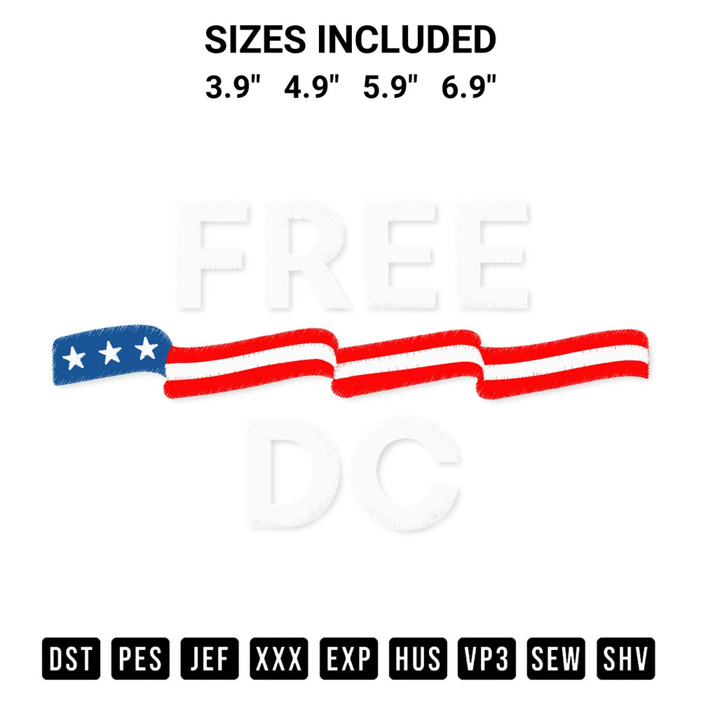 Stitch like a pro with the Washington Free Dc Embroidery Design embroidery pattern from Designspacks.com. High-quality digital machine embroidery file. Available sizes: 3.9", 4.9", 5.9", 6.9".