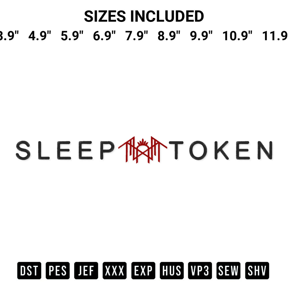 Get the Sleep Token Embroidery Print Embroidery Design embroidery design for your custom crafts! Premium digitized files available for instant download at Designspacks.com. Available sizes: 3.9", 4.9", 5.9", 6.9", 7.9", 8.9", 9.9", 10.9", 11.9".