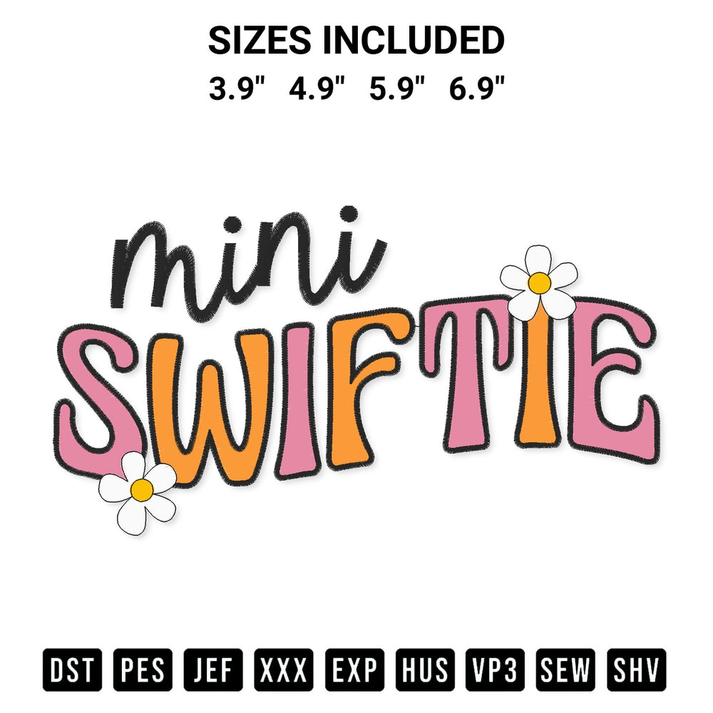 Discover the perfect addition to your crafting collection: Mini Swiftie Embroidery Design embroidery file. Instantly available at Designspacks.com. Available sizes: 3.9", 4.9", 5.9", 6.9".