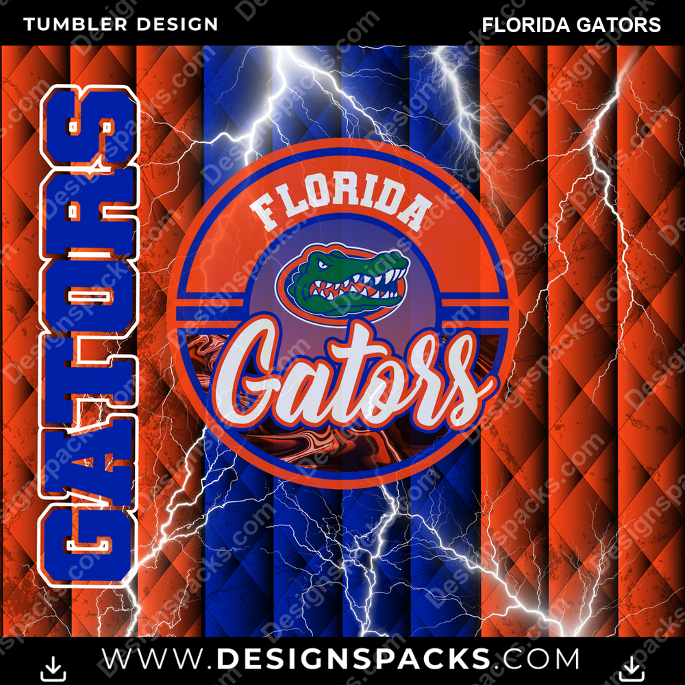 College Sport Diamond Florida Gators Tumbler Digital Wrap Design