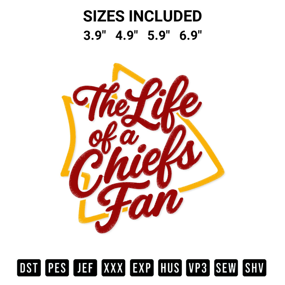 Download the The Life Of A Fan Embroidery Design machine embroidery design exclusively at Designspacks.com. Premium digitized pattern for apparel and DIY crafts. Available sizes: 3.9", 4.9", 5.9", 6.9".