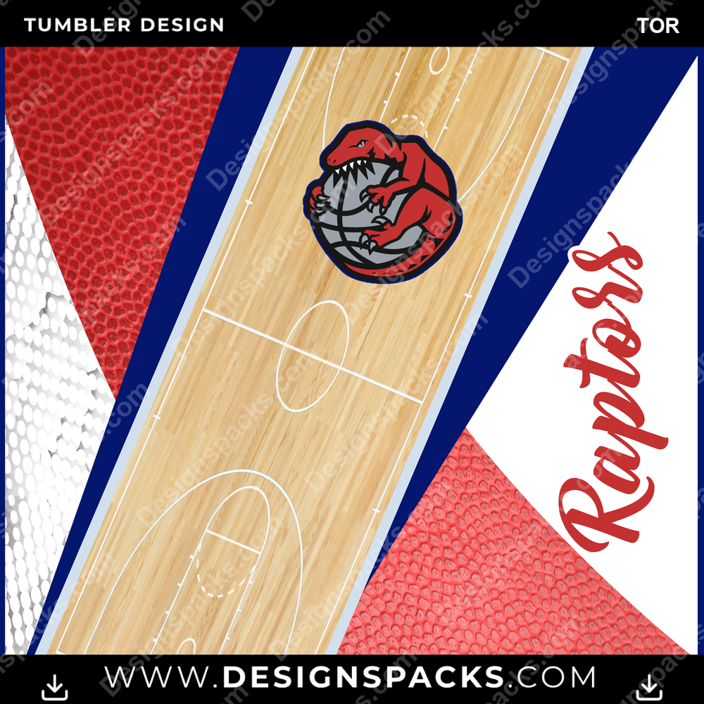 Basketball Court TOR Tumbler Digital Wrap Design