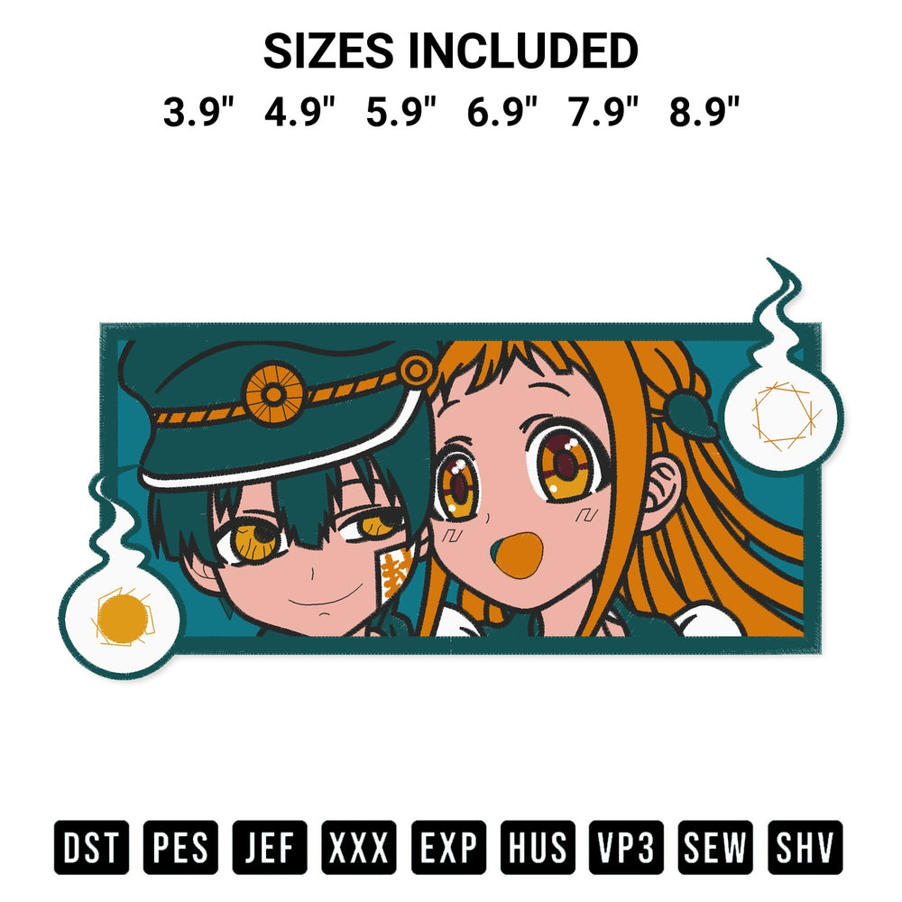 Elevate your next project with our Hanako And Yashiro Anime Embroidery Print Embroidery Design embroidery file. Shop high-quality digital patterns instantly at Designspacks.com. Available sizes: 3.9", 4.9", 5.9", 6.9", 7.9", 8.9".