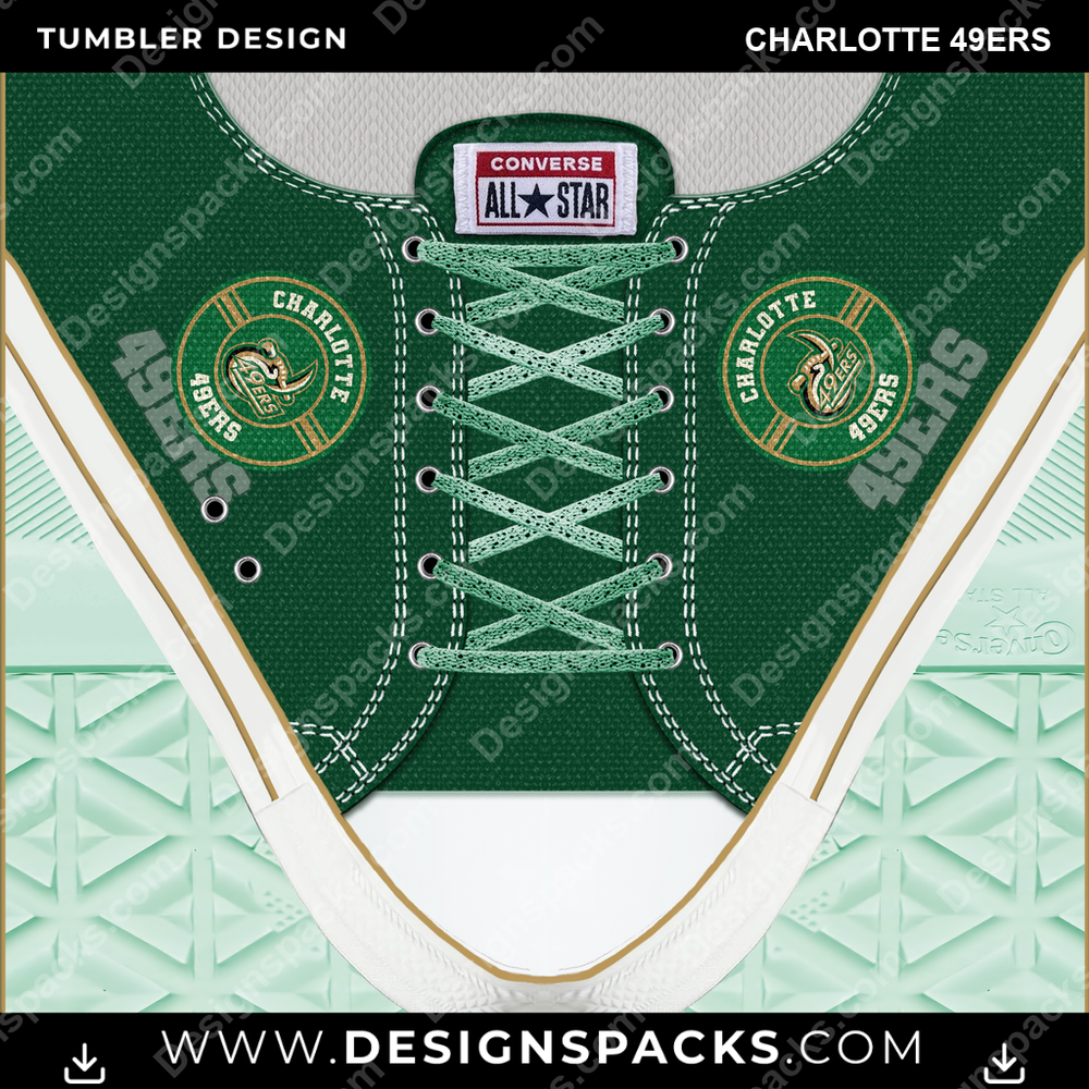 College Sport Converse Charlotte 49ers NCAA College Sport Tumbler Digital Wrap Design Download