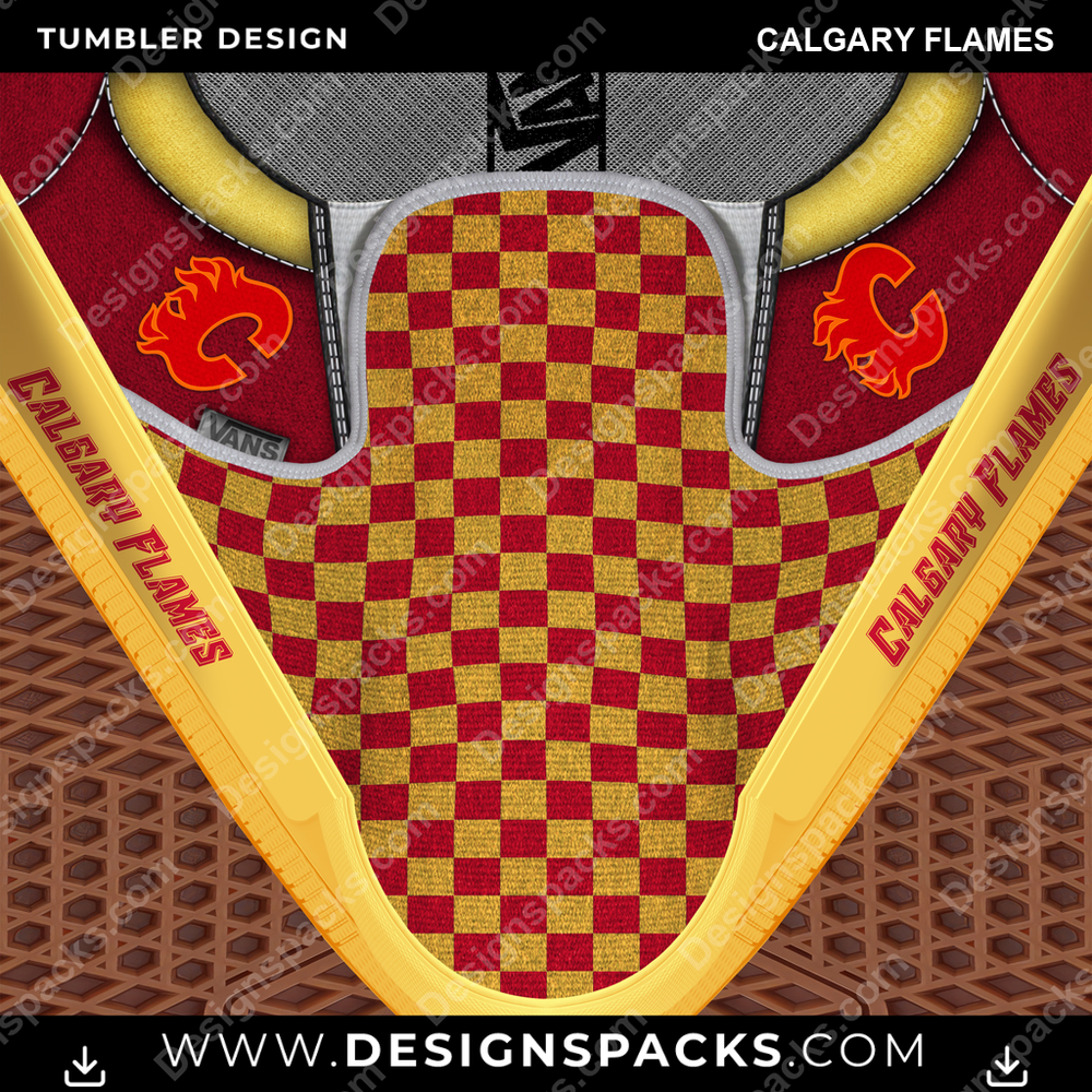 Ice Hockey Vans Classic Calgary Flames Tumbler Digital Wrap Design