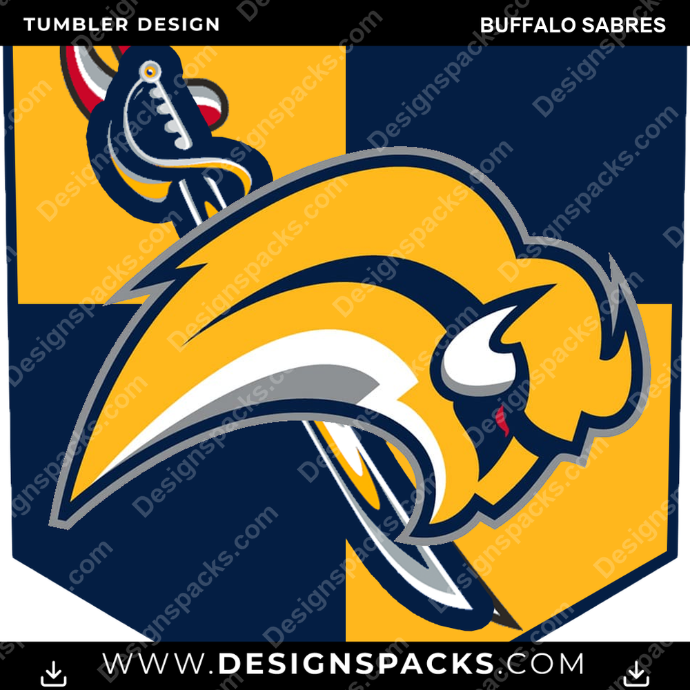Hockey Sigil Buffalo Sabres Tumbler Digital Wrap Design